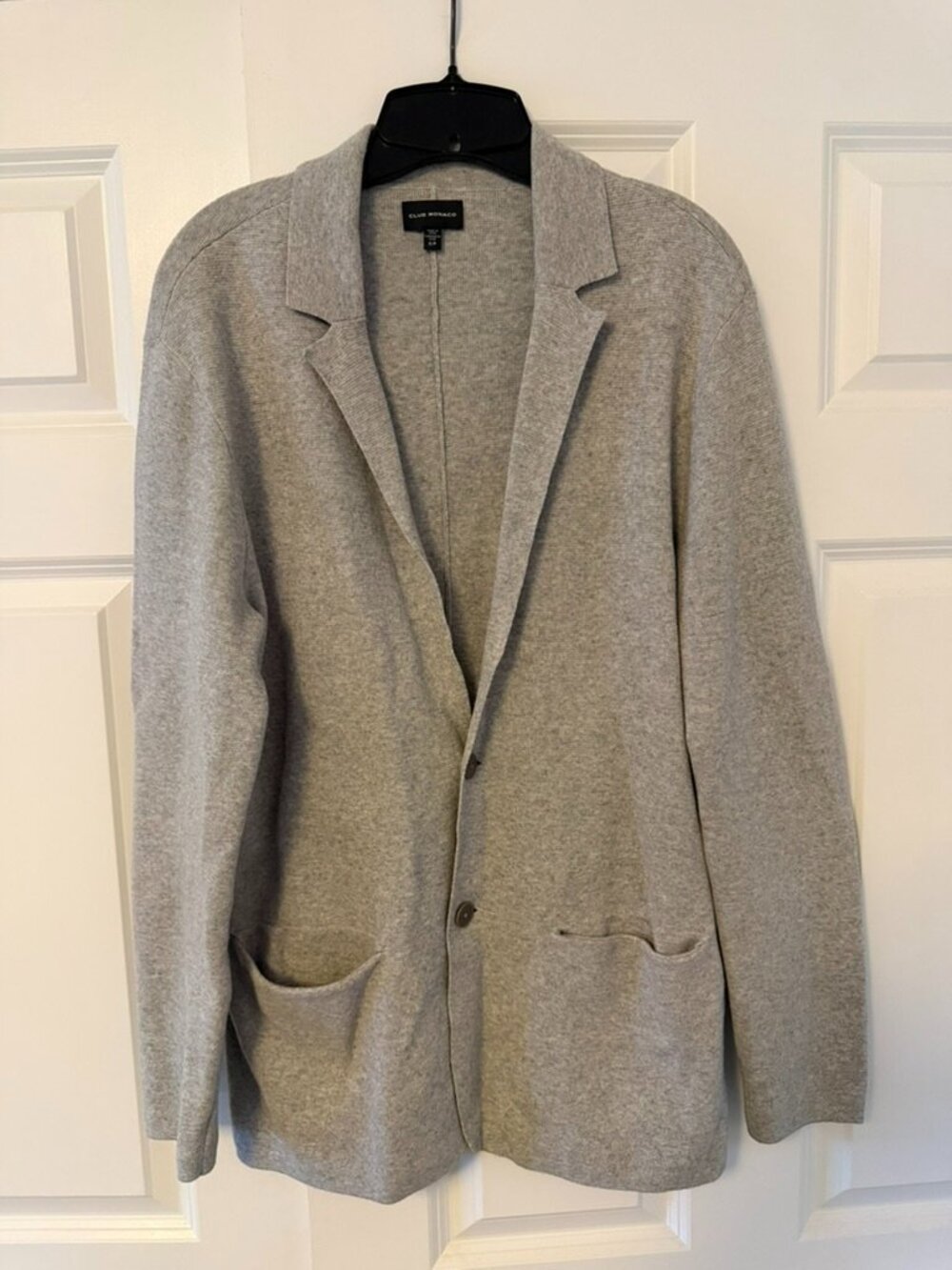 Club Monaco Gray Knit Blazer Cardigan Jacket Size Small
